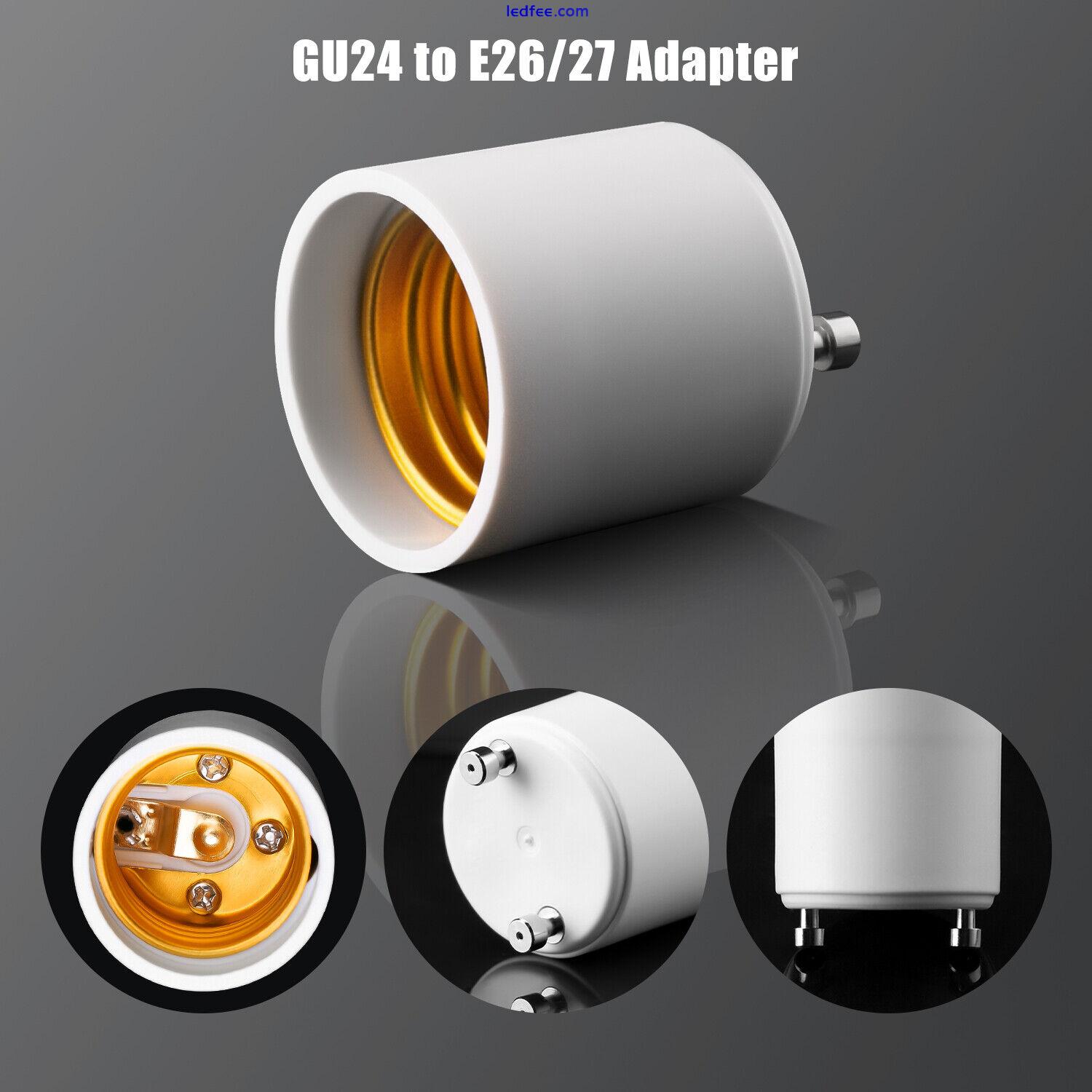 GU24 To E27 /E26 Screw LED Light Lamp Bulb Base Adapter Socket Converter Adaptor 0 