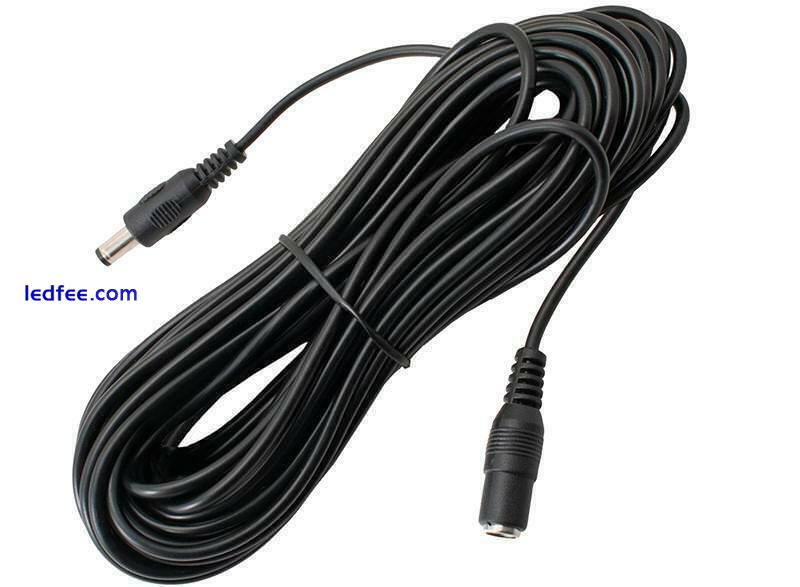 DC Power Supply Extension Cable 12V for CCTV Camera/DVR/PSU - LED Strips Lead UK 2 