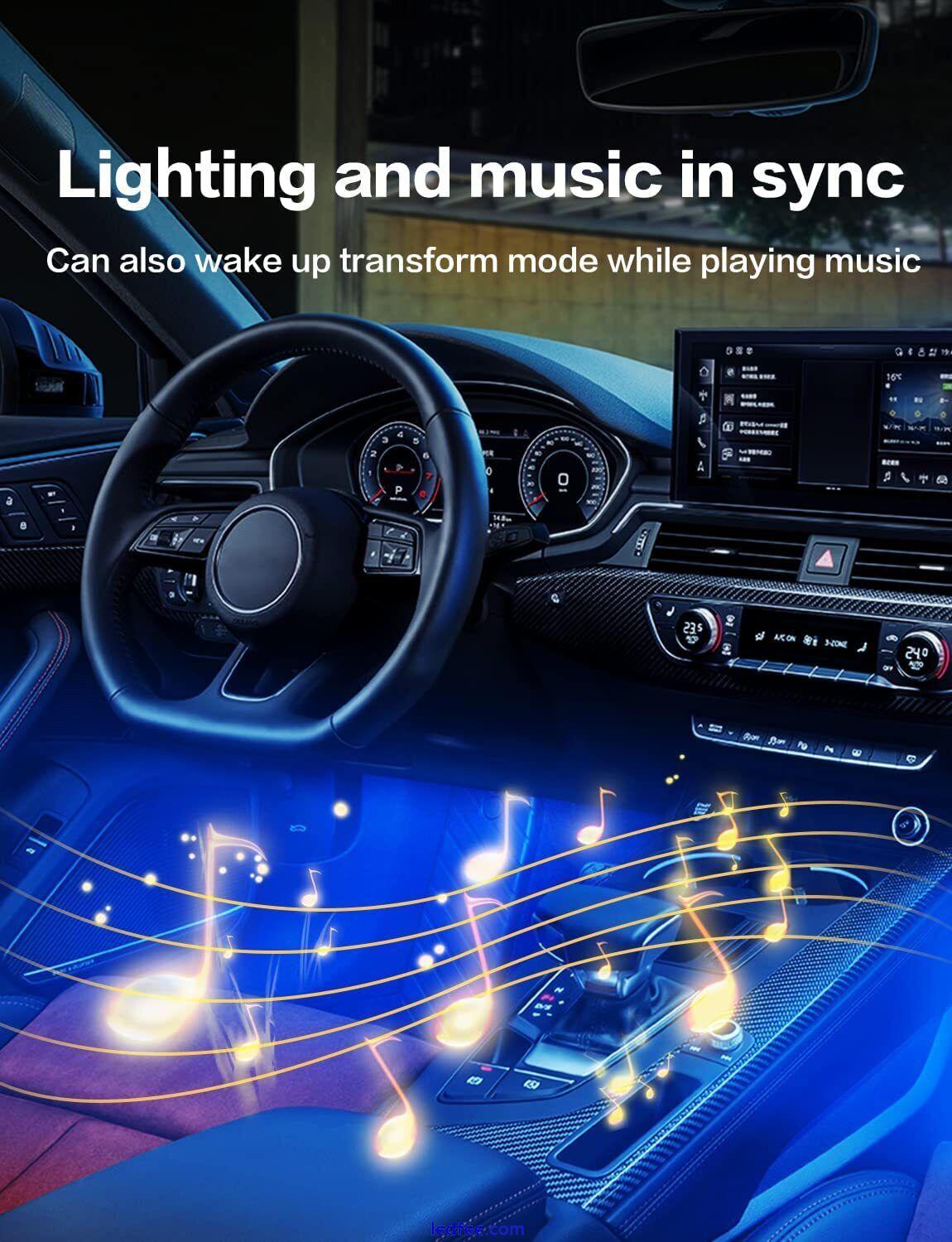 Led Lights Interior Car Inside Strips Decorative Accessories Voice Control Led 3 