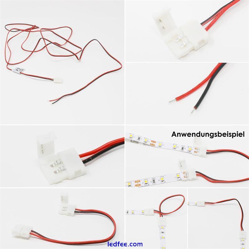 LED Stripe Zubehör Verbinder Brücken Adapter Steckverbinder Kabel 2Pin 2 Pin 1 