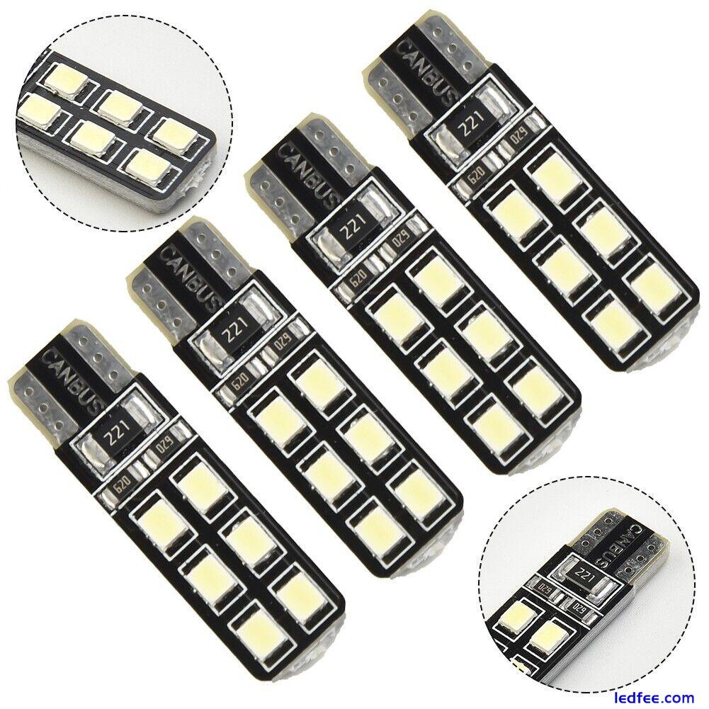 Set LED Lights Accessories Car Auto 6000K White Eyebrow T10-12SMD-2835 0 