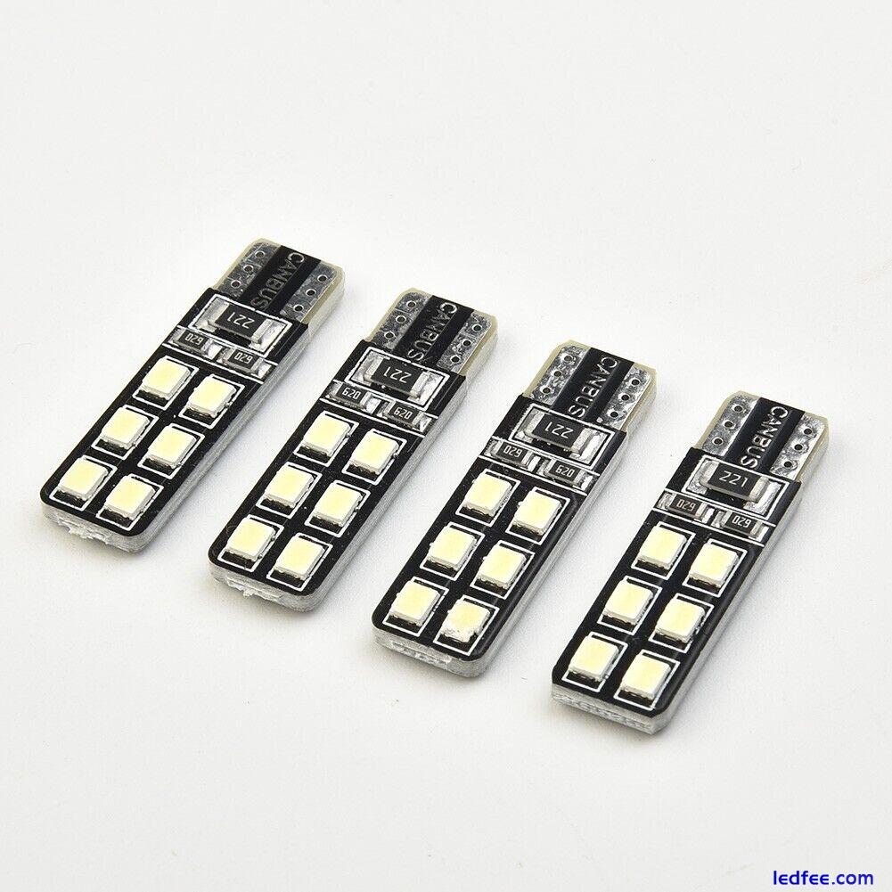 Set LED Lights Accessories Car Auto 6000K White Eyebrow T10-12SMD-2835 5 