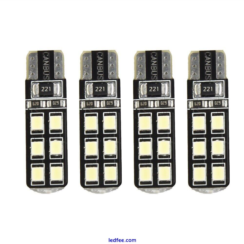 Set LED Lights Accessories Car Auto 6000K White Eyebrow T10-12SMD-2835 2 