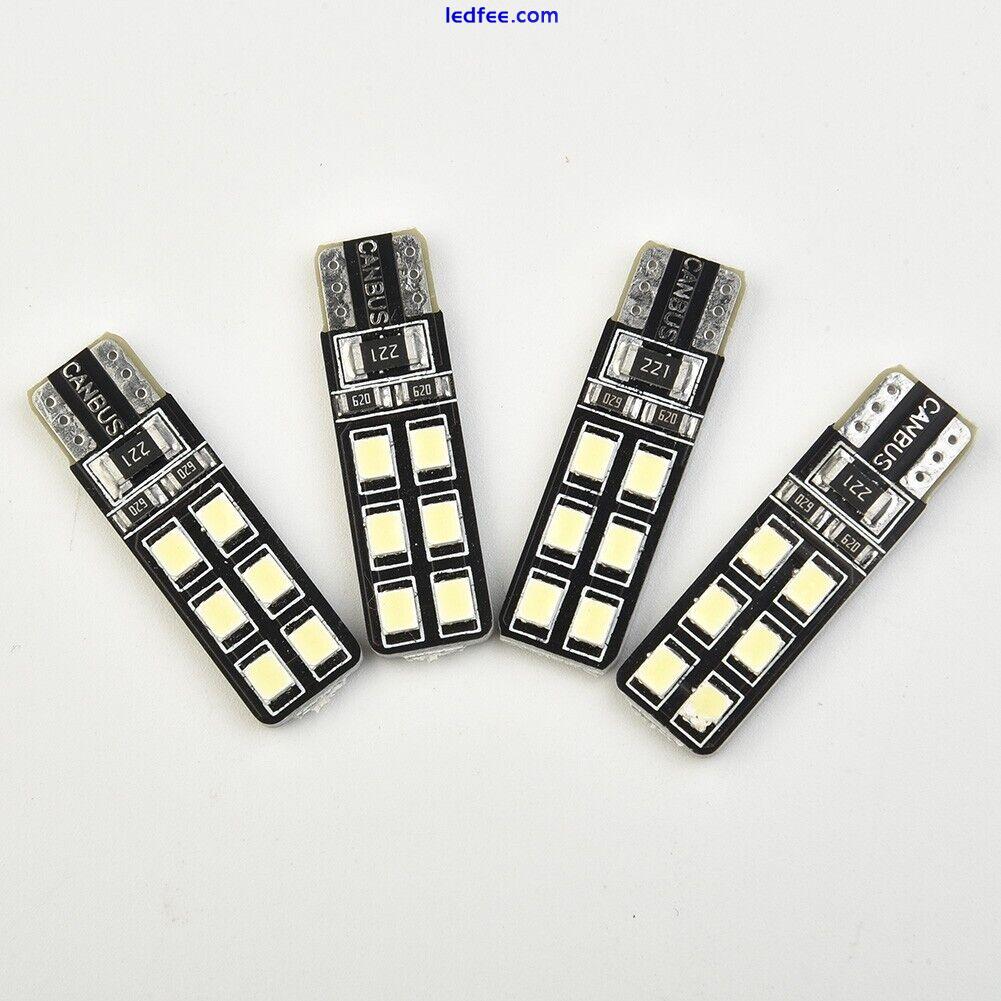 Set LED Lights Accessories Car Auto 6000K White Eyebrow T10-12SMD-2835 4 