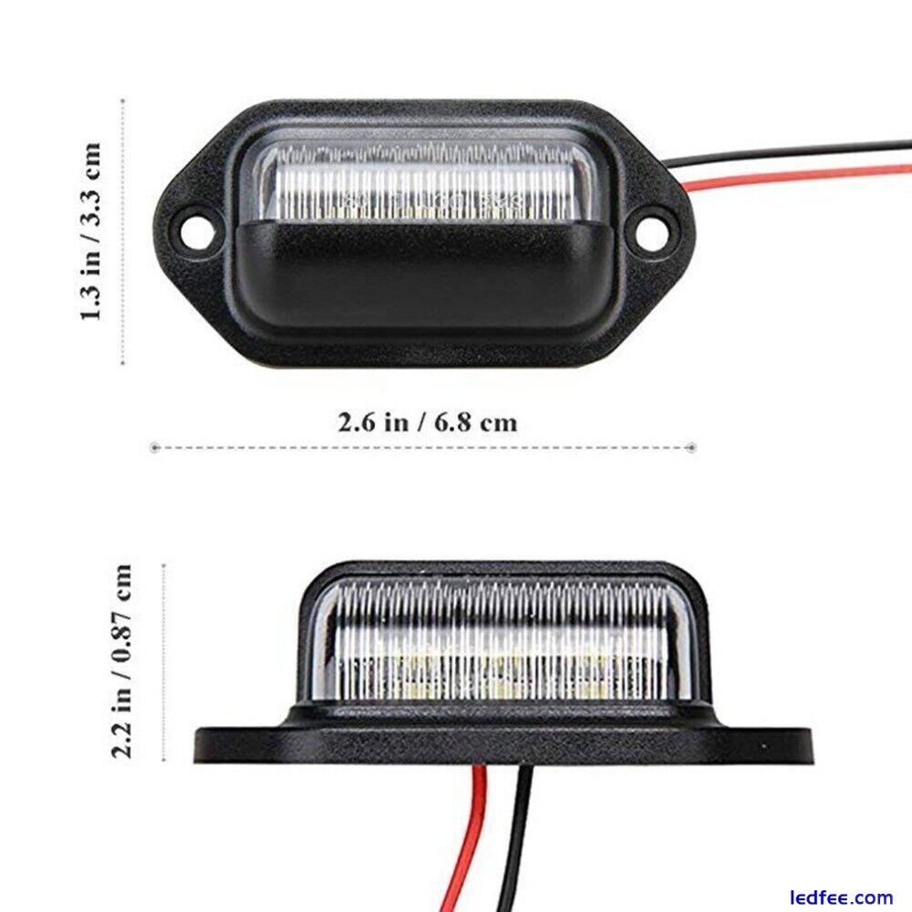 2PCS 6LED License Plate Lights Bulb Lamp Plastic Accessories For Car Truck SUV 2 