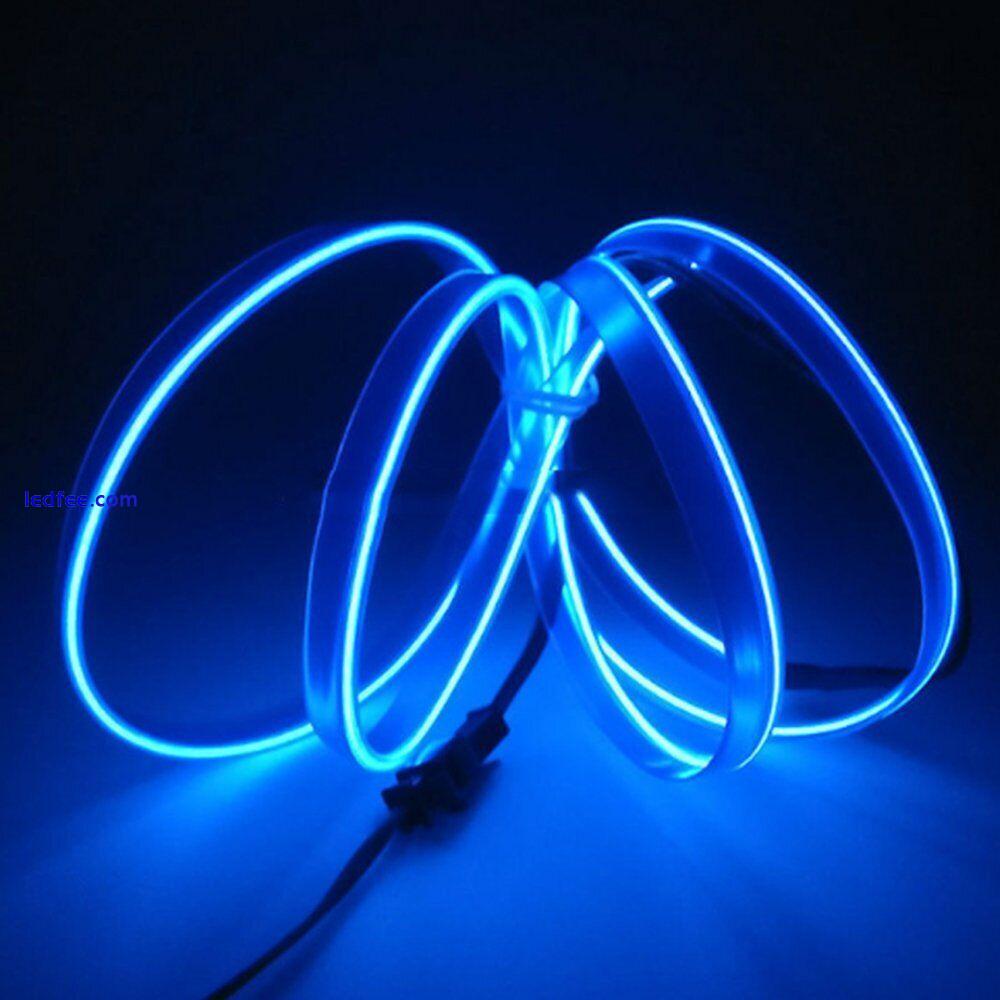 200cm LED Car Interior Atmosphere Decorative Wire Strip Light Blue Accessories D 3 