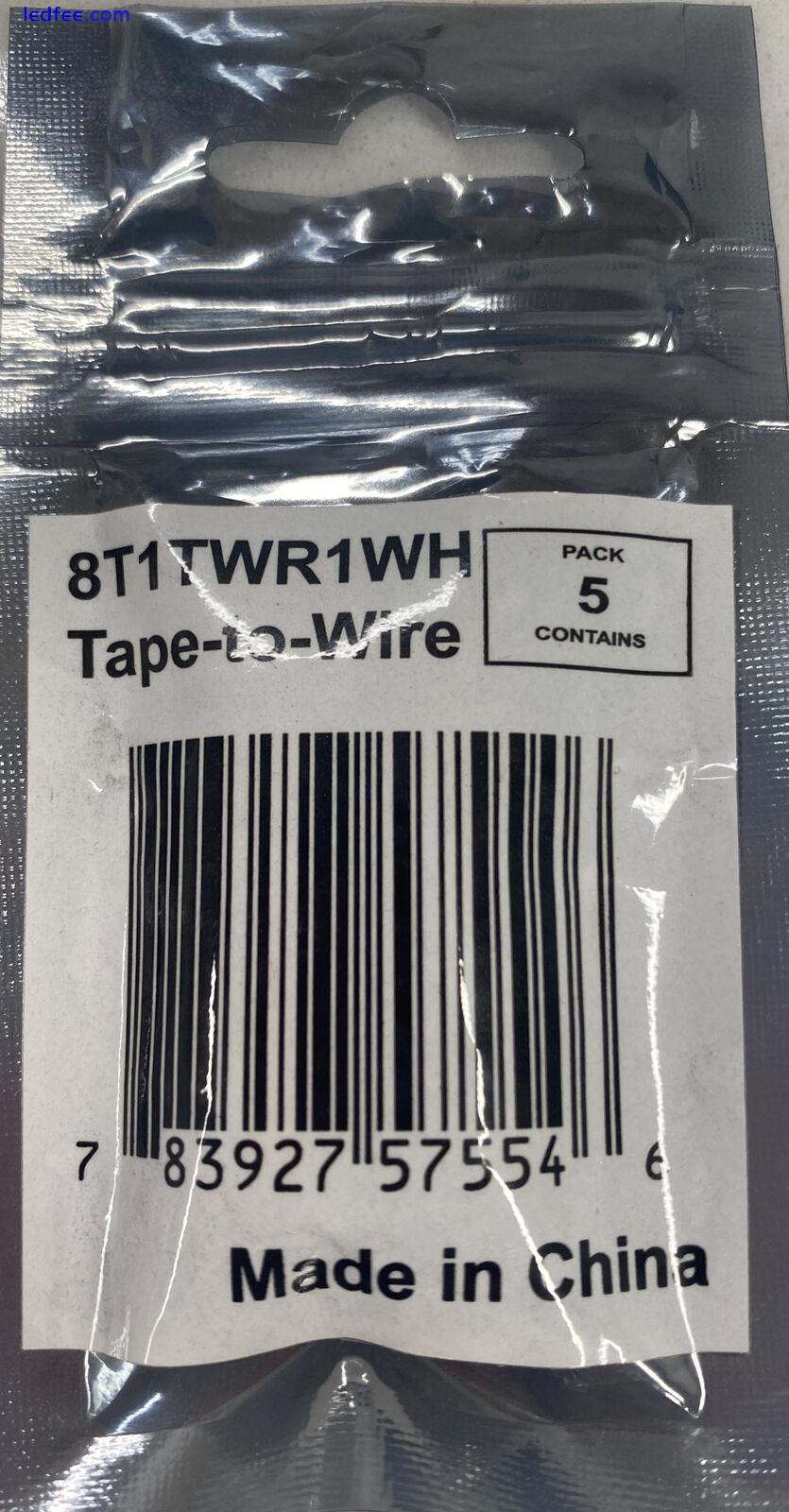 (5) Kichler 8T1TWR1 White 8T 24 Volt Rigid Tape To Wire Connector. Lot Of 5. 0 