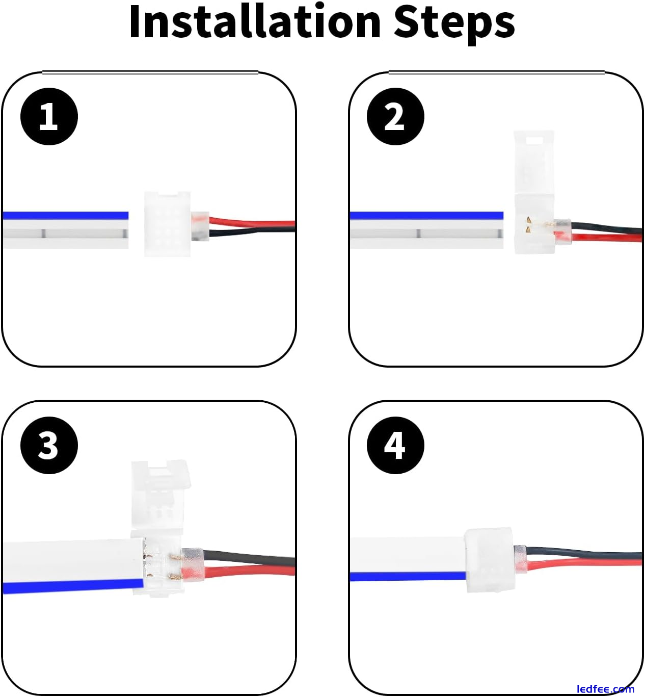 10Pcs LED Neon Solderless Connector Accessories Kit for 6X12Mm 12V LED Neon Stri 4 