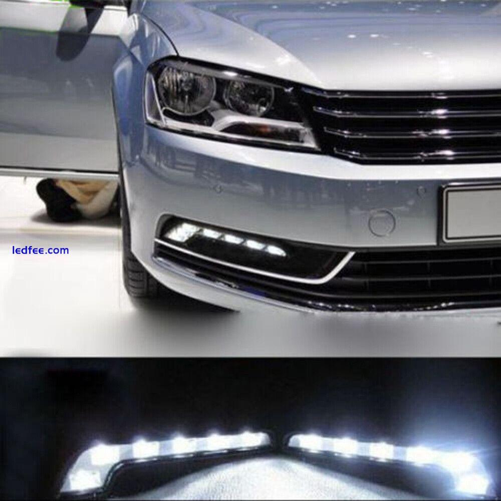 2x 6 LED L Car Accessories Driving Fog Lamp DC12V DRL Daytime Running Light 2 