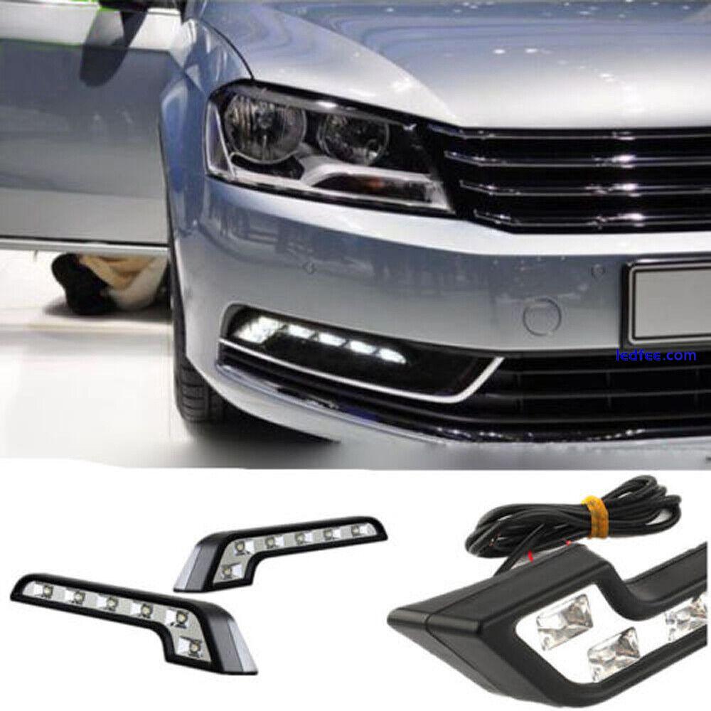 2x 6 LED L Car Accessories Driving Fog Lamp DC12V DRL Daytime Running Light 1 