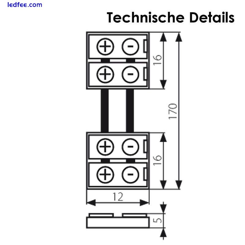 Schnellverbinder für SMD LED Stripe Streifen Verbindungskabel 15cm Verbinder 4 