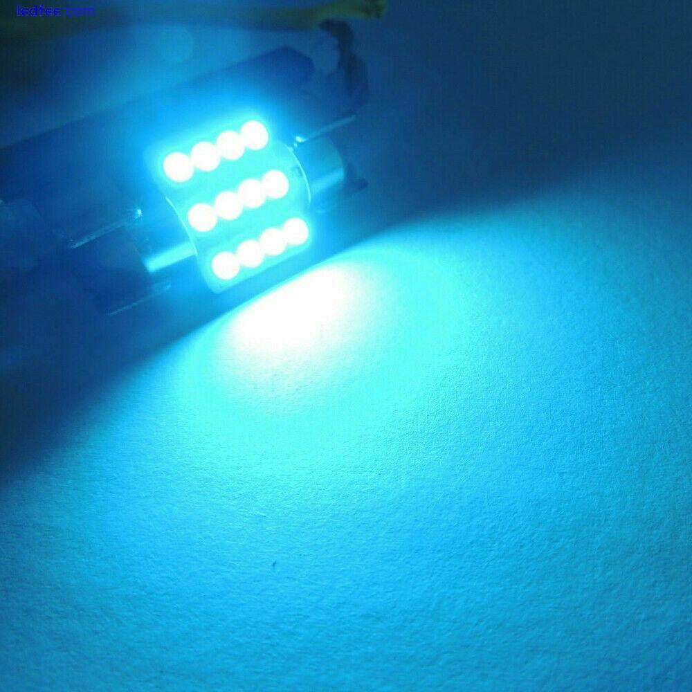 13Pcs Car Blue Interior LED Lights Dome Map License Plate Lamp Kit Accessories 5 