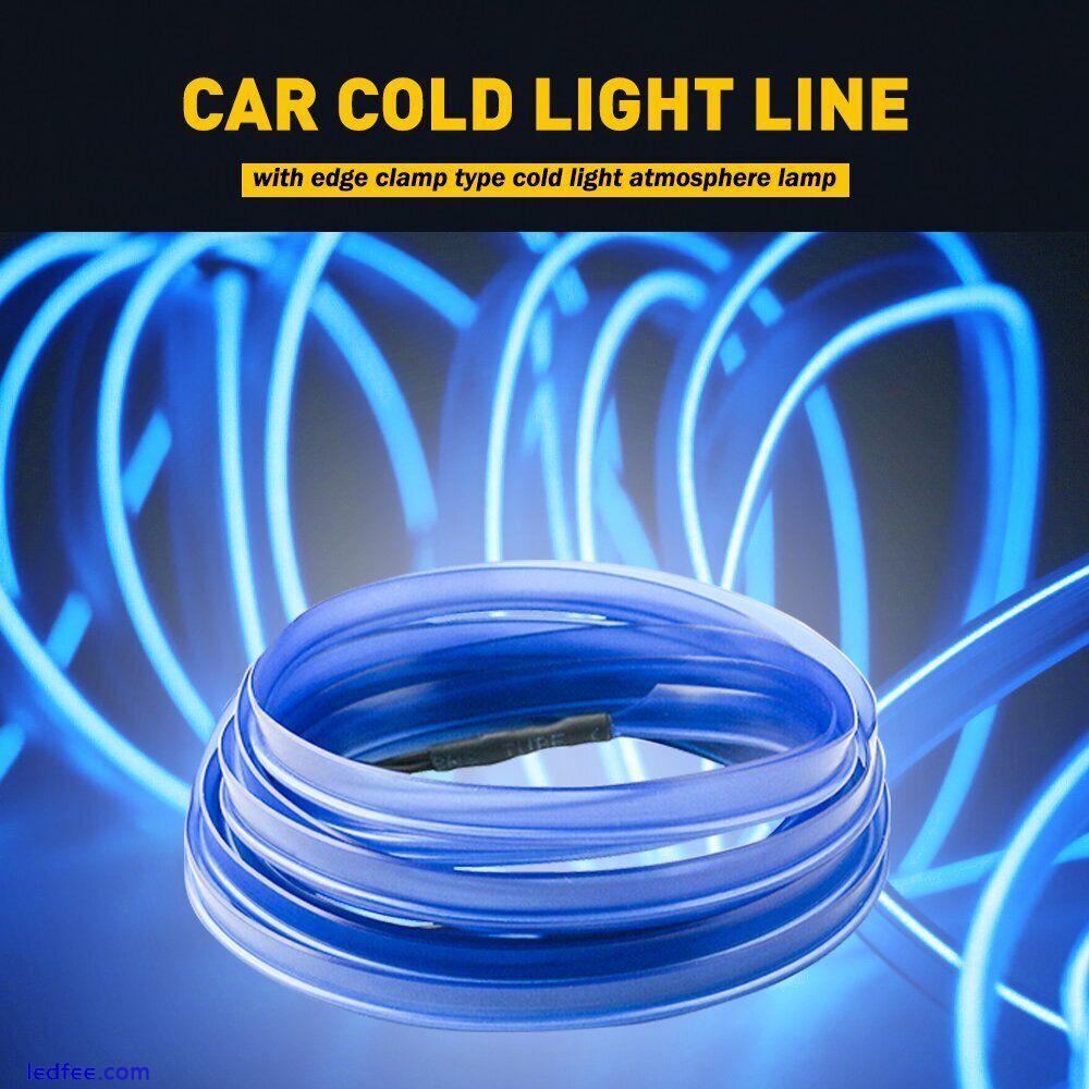 LED Auto Car Accessories Interior Decor Atmosphere Wire Strip Light USB Blue 5m 1 