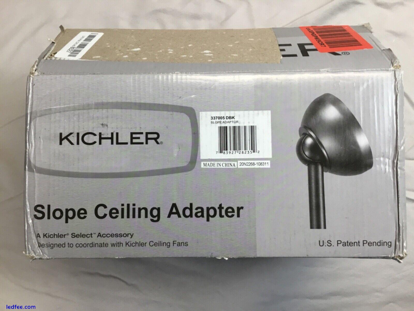 Kichler 337005 Ceiling Fan Sloped Adapter Up to 60 Degrees Distressed Black 5 