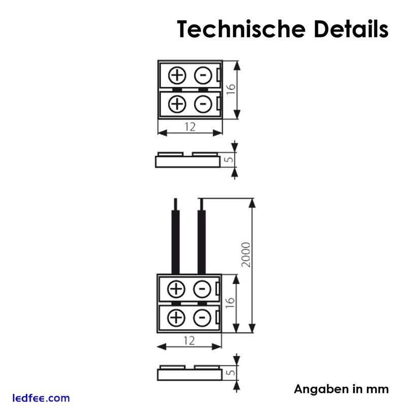 Schnell-Anschlusskabel für 2pol SMD LED Stripe Streifen, Anschluss-Kabel 15cm 4 