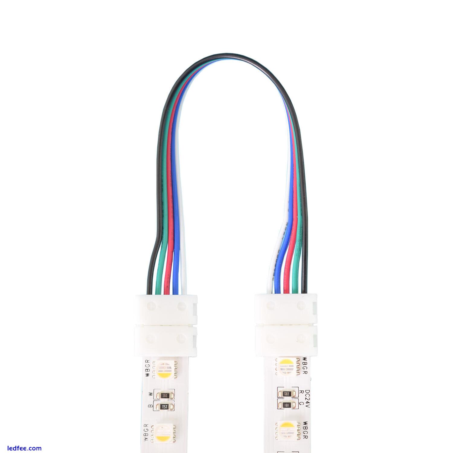 RGBW Stripe Verbinder mit 15cm Kabel für 12mm breite LED Streifen 5 Pol RGB+W 5 