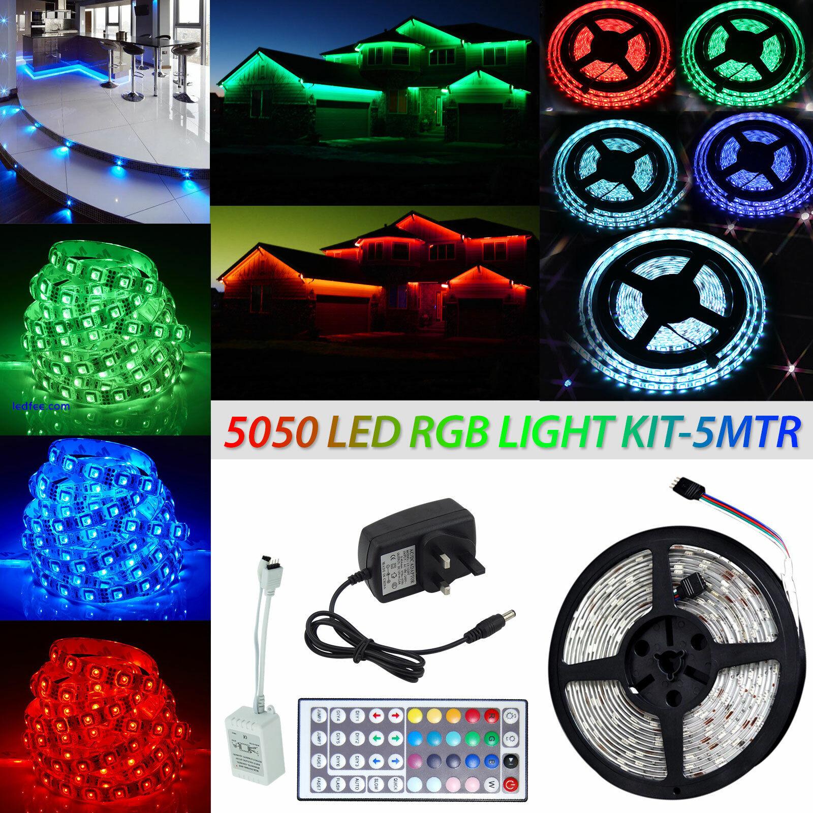 LED STRIP LIGHTS 5050 RGB COLOUR CHANGING TAPE UNDER CABINET KITCHEN TV USB led 4 