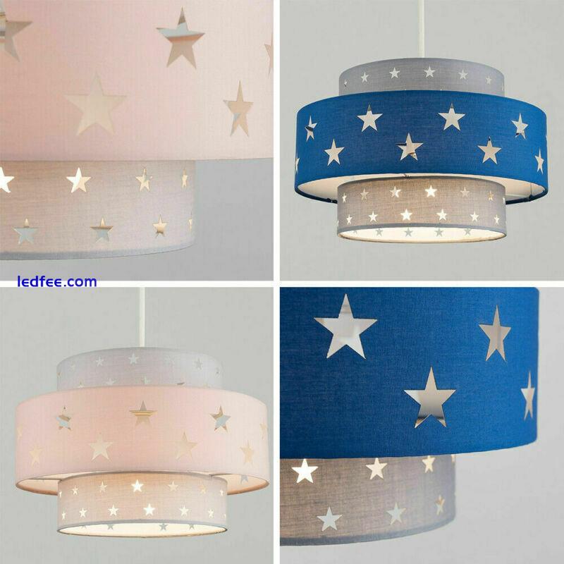 Childrens Bedroom Lampshade Ceiling Pendant Lightshade Star Cut Out Light Shade 0 