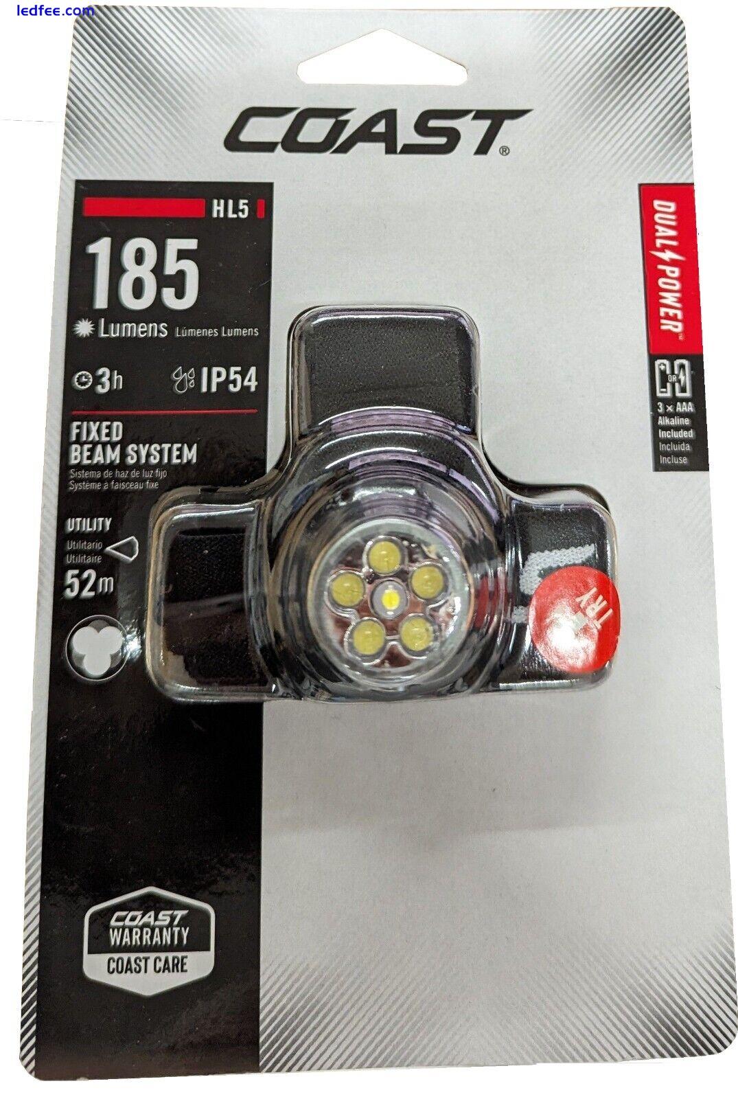 Coast LED 185 Lumens Head Lamp Torch 52m Range 3 Hours Water Resistant HL5 0 