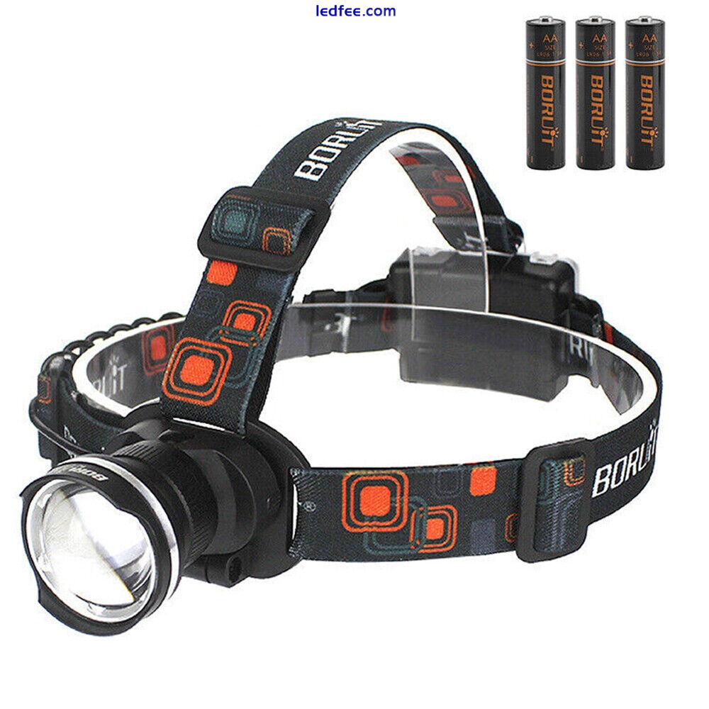 BORUIT LED Zoomable Headlamp Camping Headlight Head Torch Lamp Light Waterproof 0 