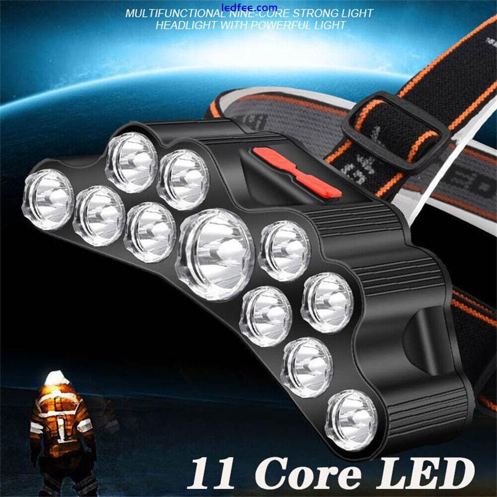 Waterproof Headlight Super Bright Head Torch LED USB Headlamp Camping Hiking UK 0 