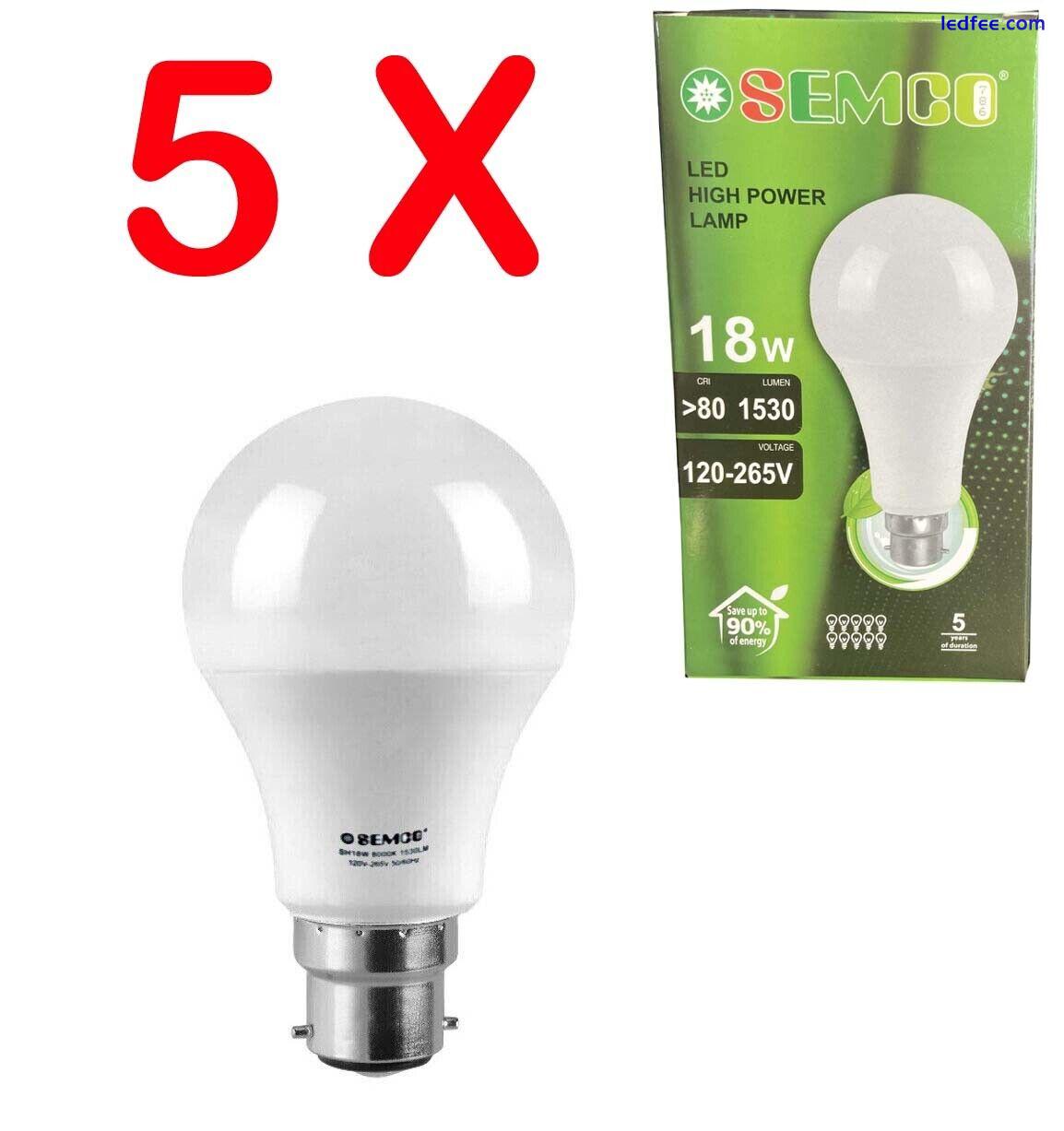 18W =180W LED HIGH POWER COOL WHITE B22 BAYONET CAP LIGHT BULB ENERGY SAVER LAMP 5 