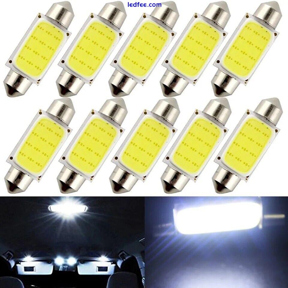 LED 12v CAR BULB C5W COB XENON WHITE FESTOON NUMBER PLATE 31 36 39 41MM 1 