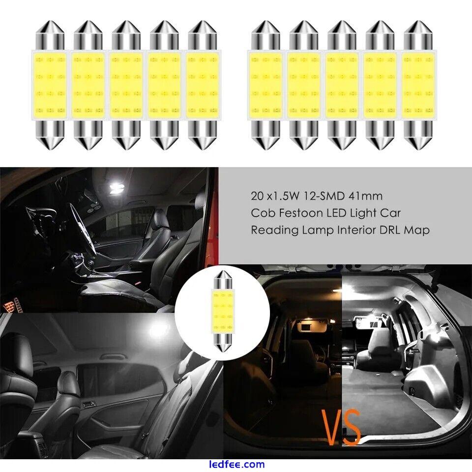 LED 12v CAR BULB C5W COB XENON WHITE FESTOON NUMBER PLATE 31 36 39 41MM 2 