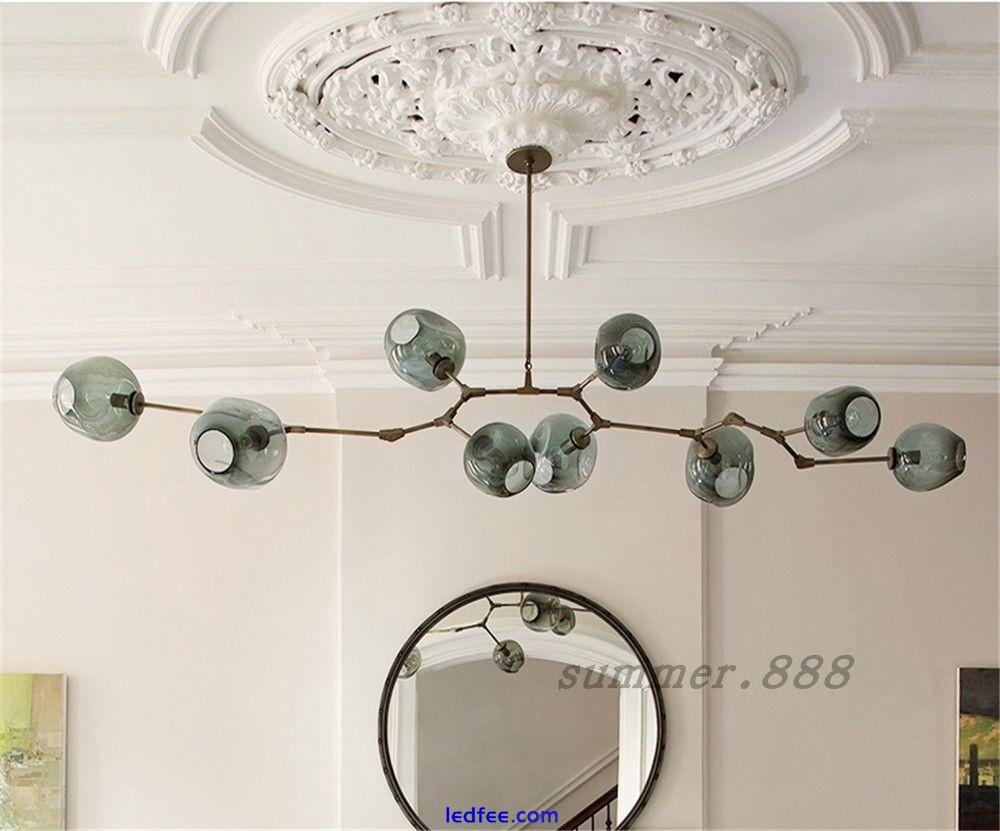 LED Modern Bubble Ceiling Light Molecular Glass Pendant Light Chandelier Lamp 4 