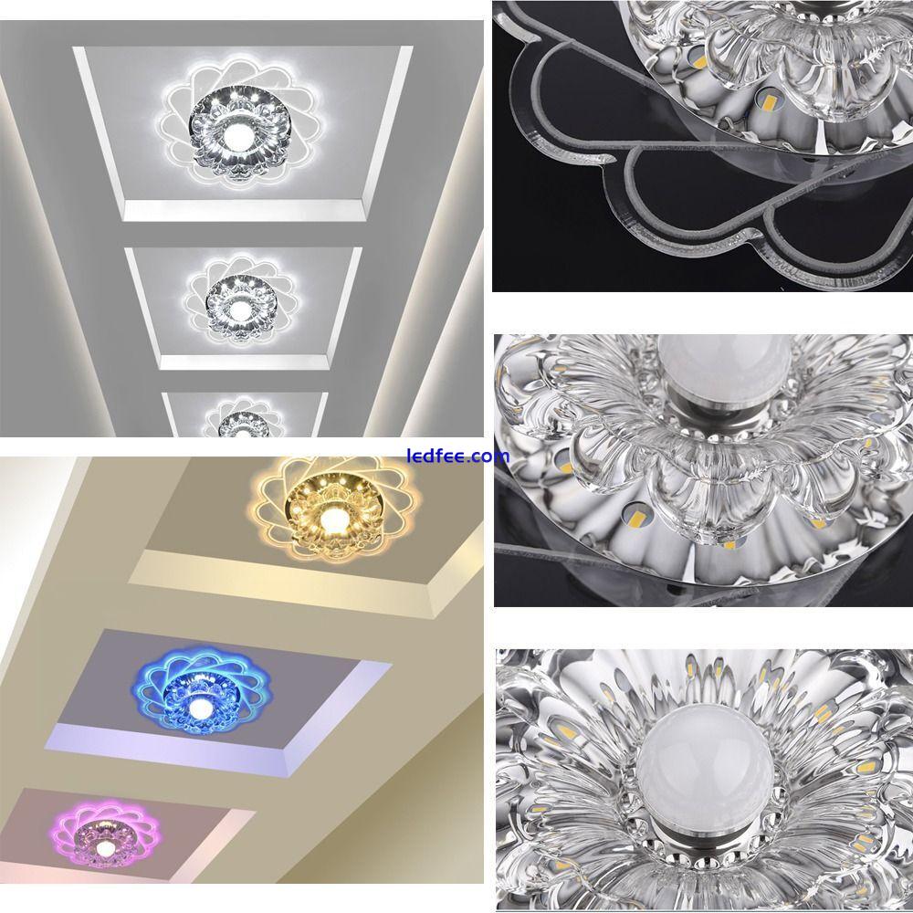 Plafonnier LED Crystal Ceiling Lights Flower Shape Light  Living Room 2 