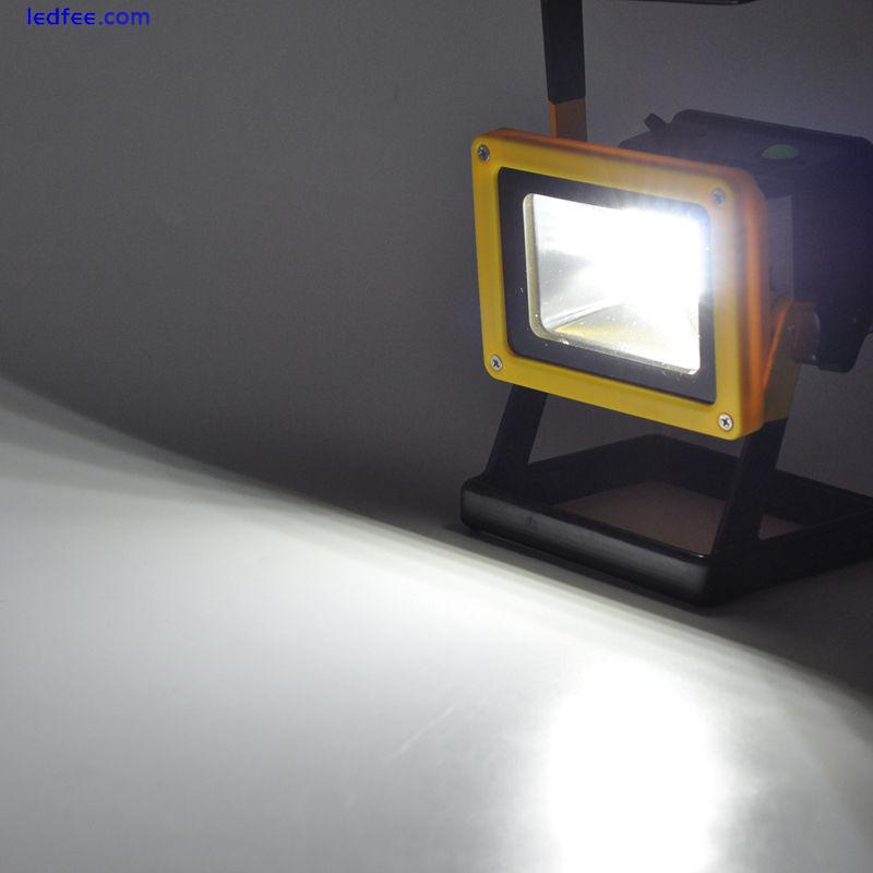 50W LED Rechargeable Cordless Work Site Flood Light Mobile Portable Camping Lamp 5 