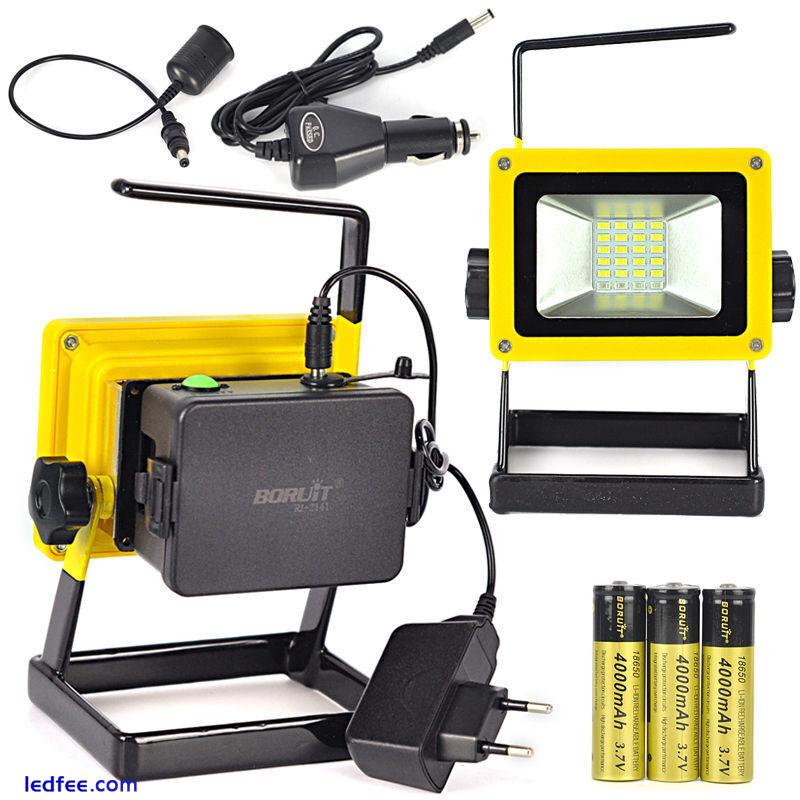 50W LED Rechargeable Cordless Work Site Flood Light Mobile Portable Camping Lamp 1 