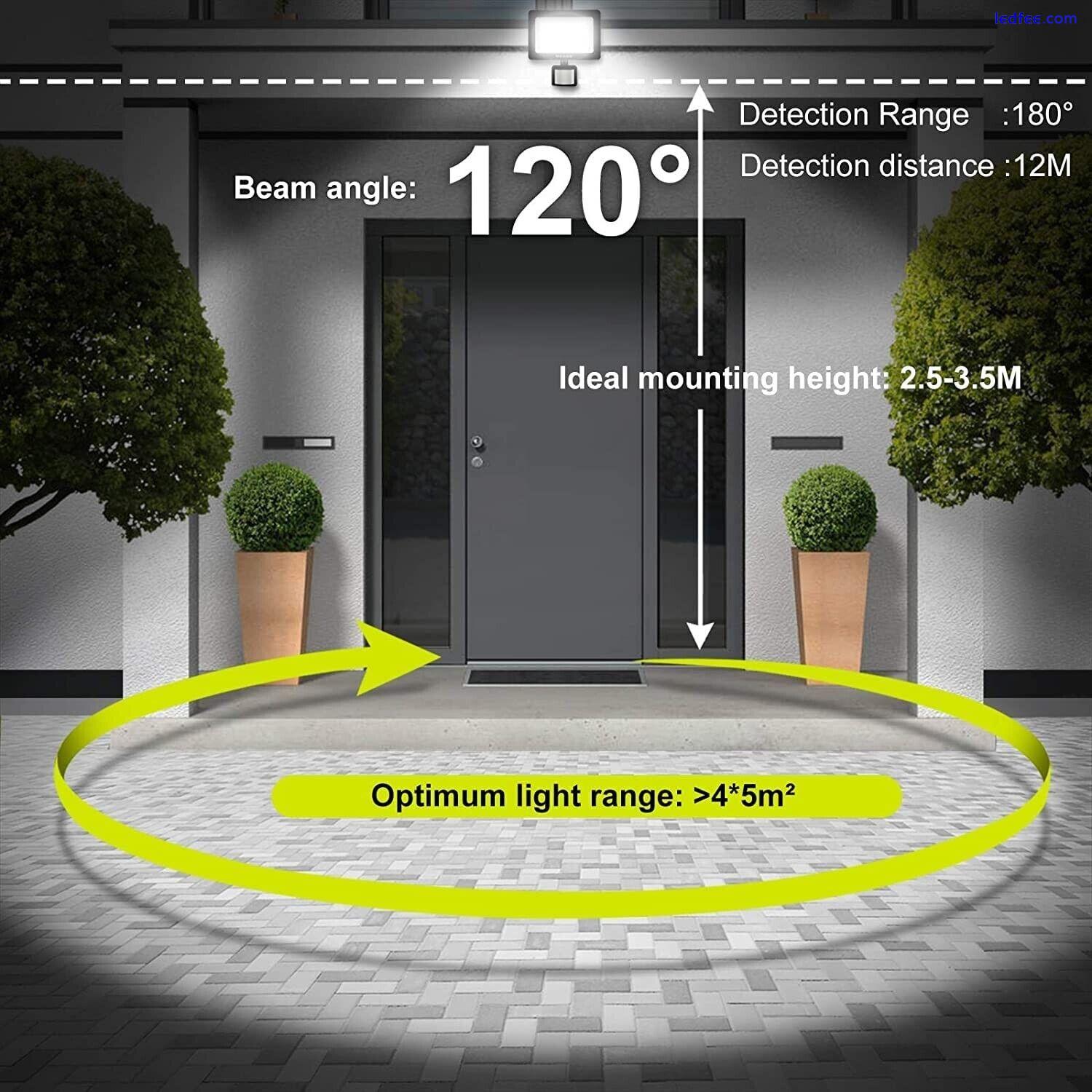 10W LED Floodlight Motion Sensor Security Garden Outdoor PIR Waterproof Lights 1 