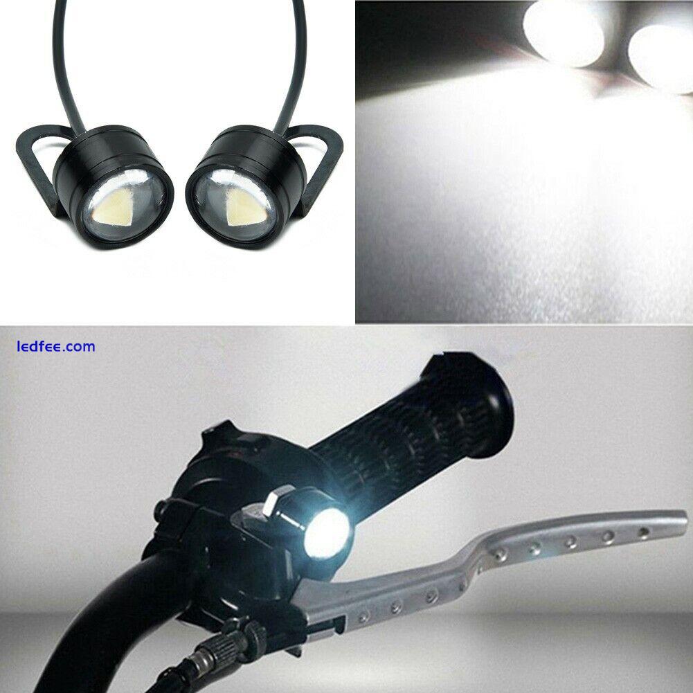 Universal Motorcycle Spot Lights Motorbike Bike LED Fog Headlight Lamps White 1 