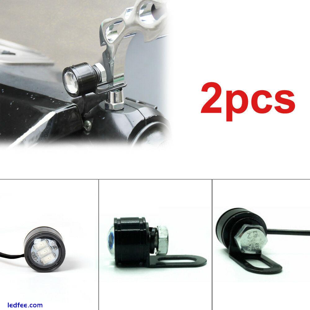 1Pair Motorcycle Headlight Spotlight  Front Ligh White 5630-3SMD  LED Light G 5 