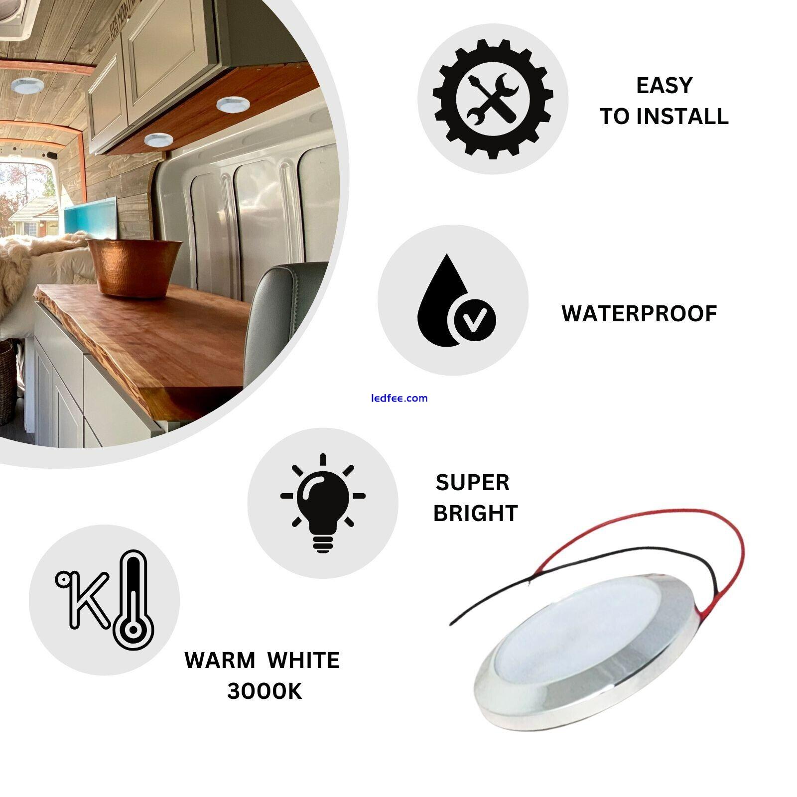 LED 12V 24V Spot Lights Chrome Surface Mounted Downlights Dimmable IP66 1 