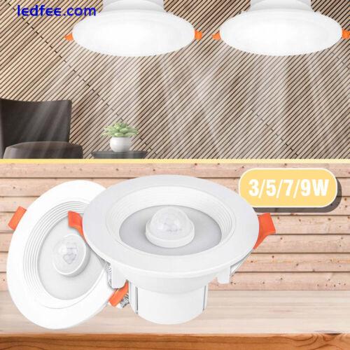 PIR Infrared Motion Sensor LED Recessed Panel Ceiling Downlight Light Cold White 0 