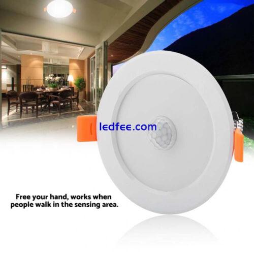 PIR Infrared Motion Sensor LED Recessed Panel Ceiling Downlight Light Cold White 3 