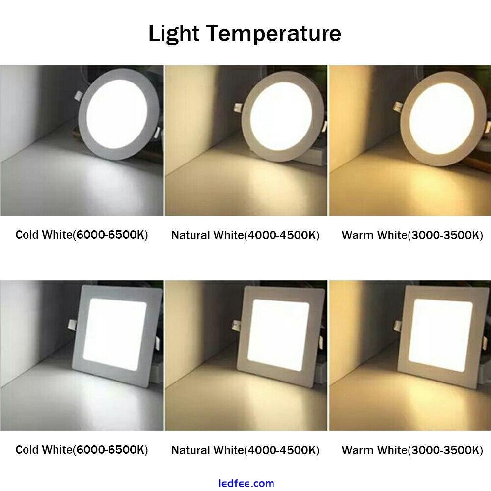 Dimmable Recessed LED Panel Light Ceiling Down Lights Lamp 6W 9W 12W 15W 18W 30W 4 