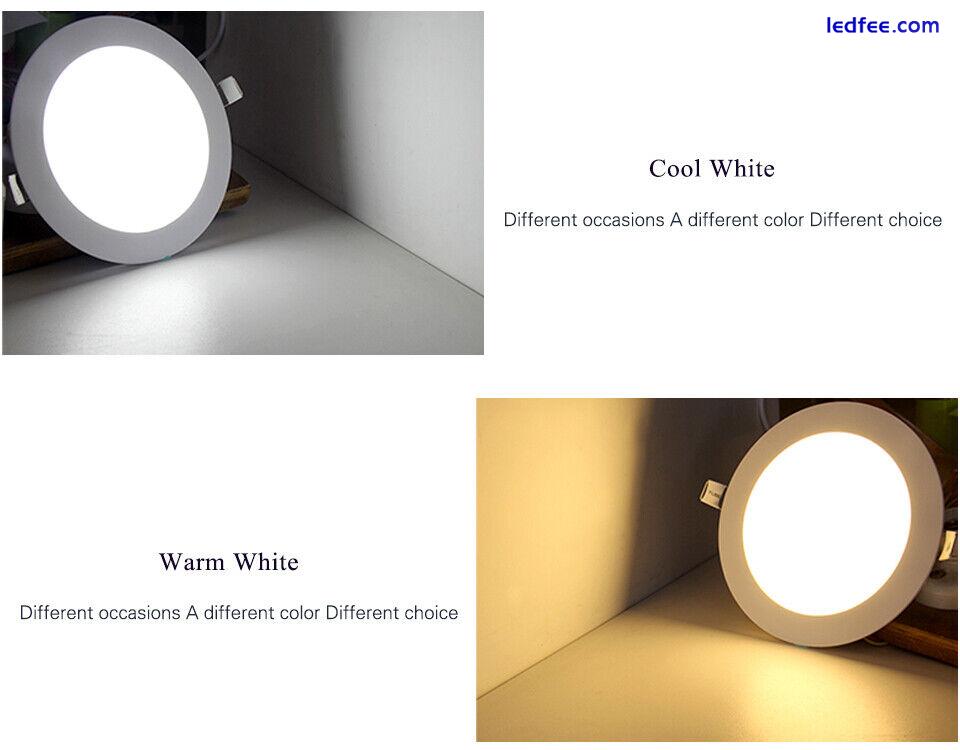 Dimmable Recessed LED Panel Light Ceiling Down Lights Lamp 6W 9W 12W 15W 18W 30W 5 