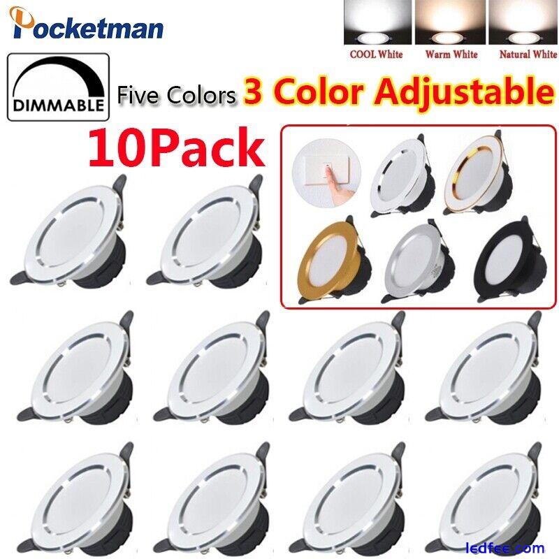 10Pack Waterproof LED Down lights 7W LED Downlight Outdoor Leds Ceiling Lamp 1 