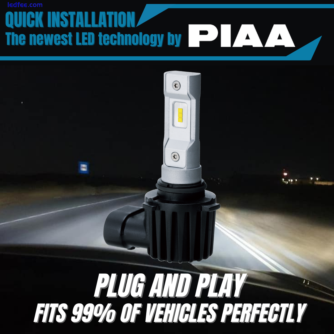 PIAA Ultra LED Bulbs 6000K for Head/Fog Lights 4000lm(H11/H8/H16/H9)(LEH182)(x2) 2 