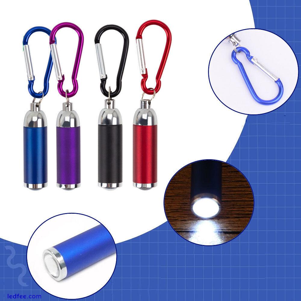 portable Mini LED LAMP Torch Flashlight Camping Compact Keyrings carabiner Light 0 