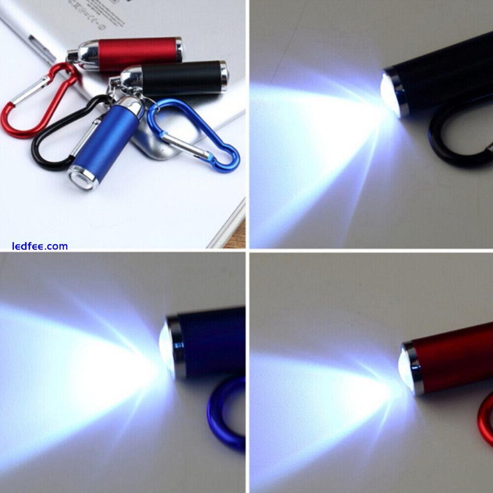 portable Mini LED LAMP Torch Flashlight Camping Compact Keyrings carabiner Light 1 