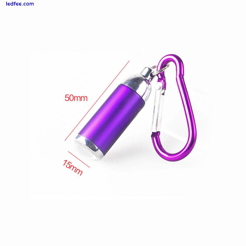 portable Mini LED LAMP Torch Flashlight Camping Compact Keyrings carabiner Light 5 