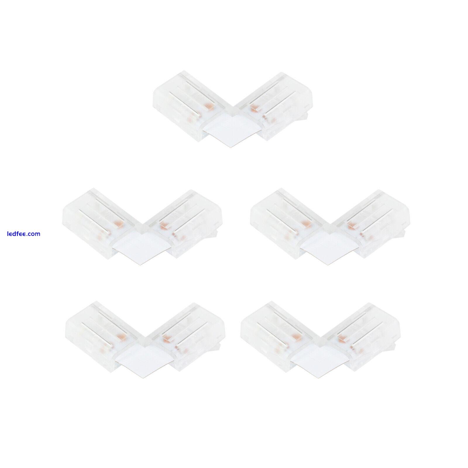 5 Pcs Straight L Shape 1 End/2End Connector Wire For DIY COB LED Strip Lights 4 