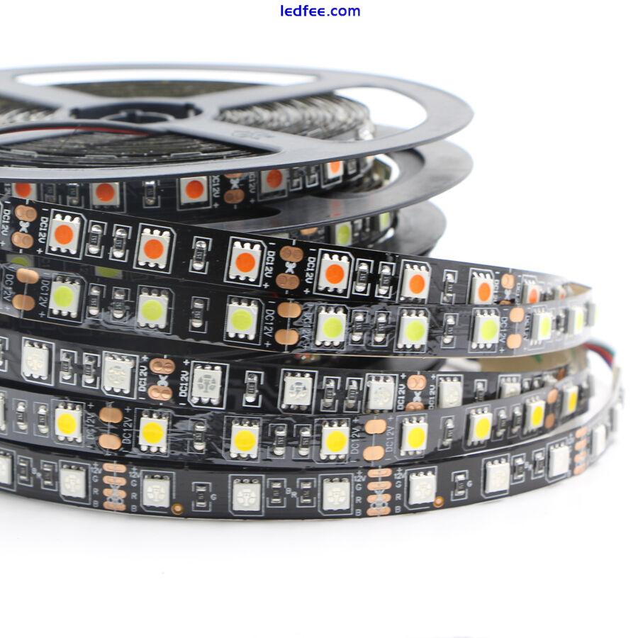 Black PCB 5050 SMD RGB LED Flexible Strip Light 60led/m tape lamp 12V Tape lamp 0 