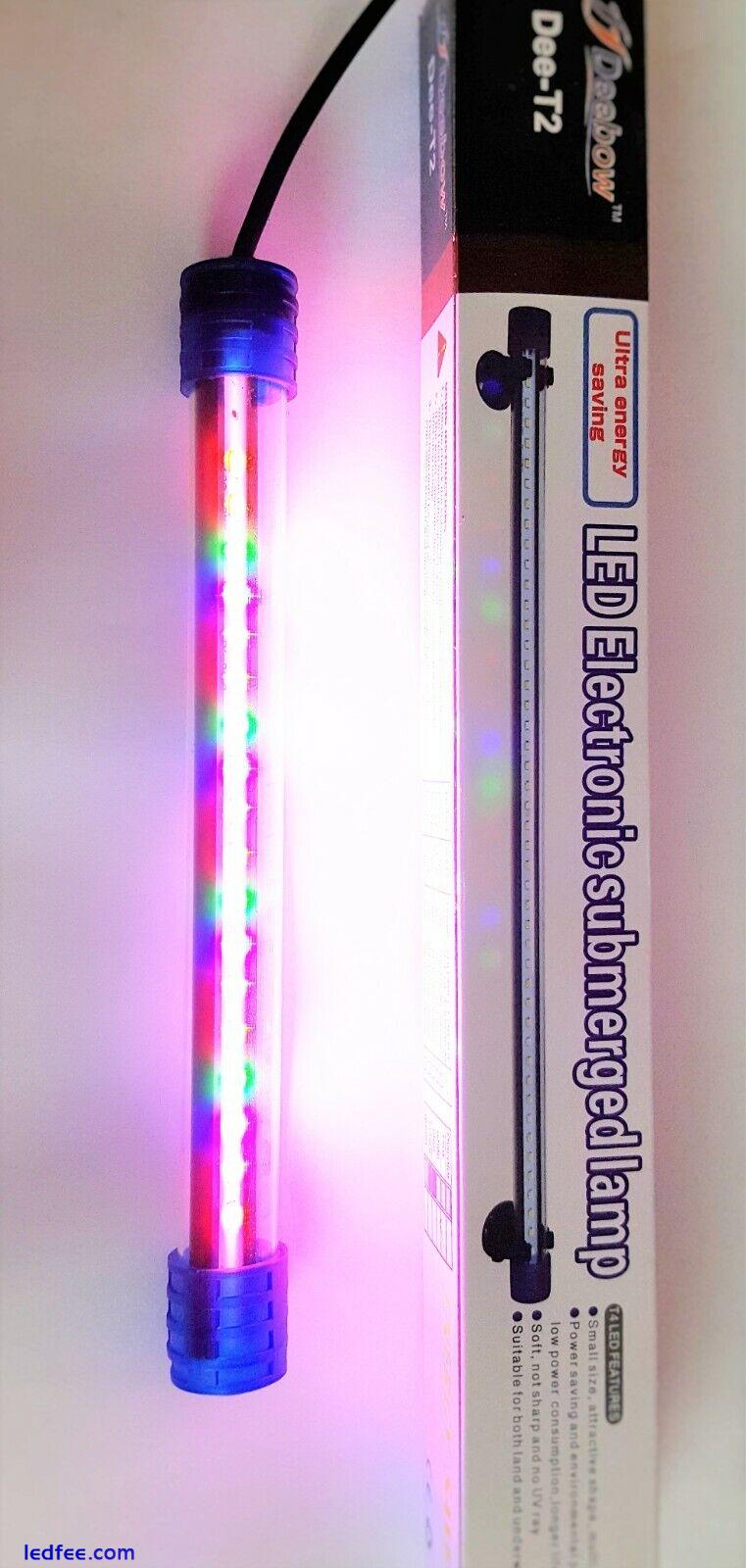 LED Aquarium Fish Tank Submersible Light Bar RGB 2835 SMD Underwater Lamp 4 