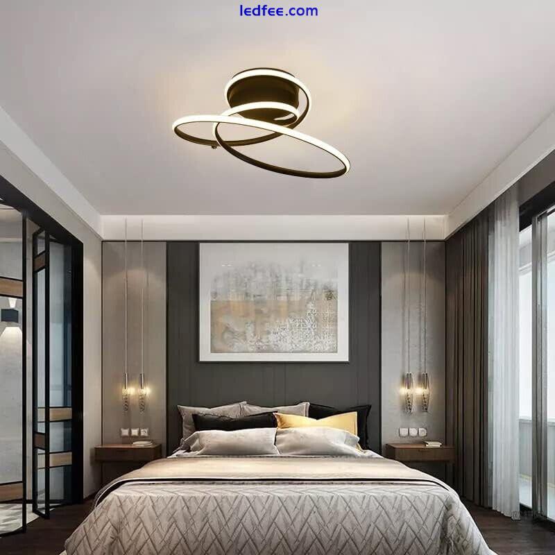 45W LED Ring Ceiling Light Modern Chandelier Crossover Dimmable Living Room Lamp 3 