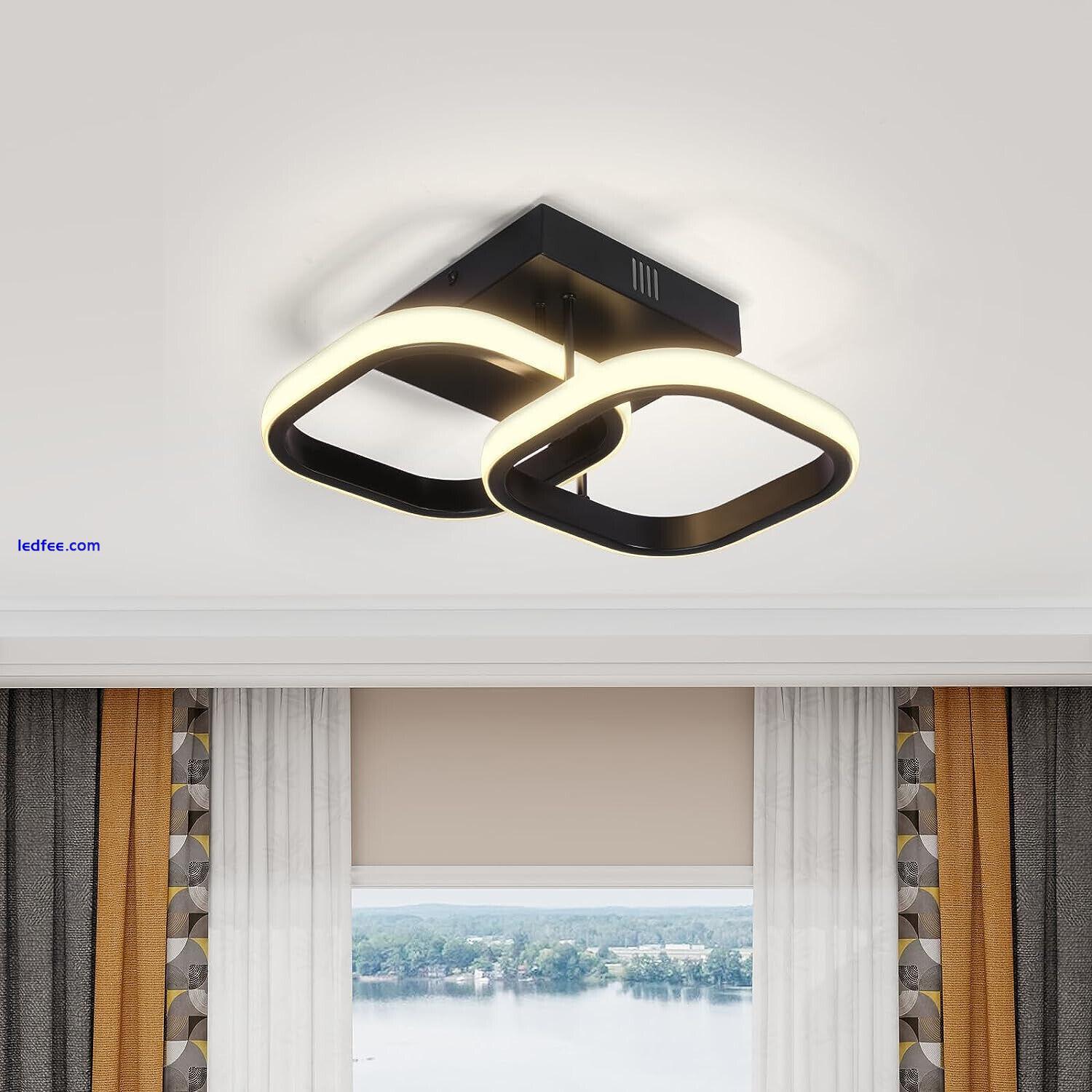 Giggi LED Ceiling Light, 22W  Square Black Ceiling Light for Bedroom Living Room 5 